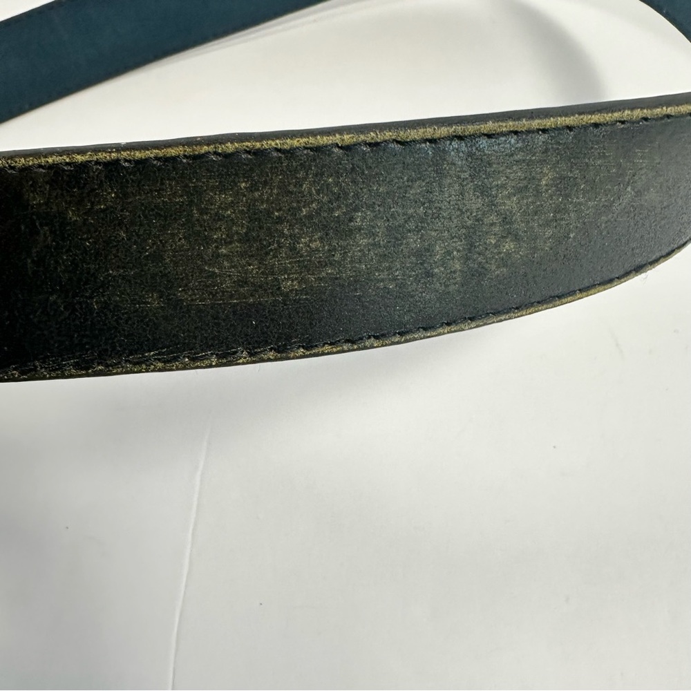 Vintage Classico Italia Genuine Leather Black Belt Retro Buckle Mens L‎ Unisex - Picture 7 of 7